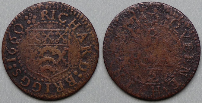 Queenhithe, Richard Briggs 1660 halfpenny